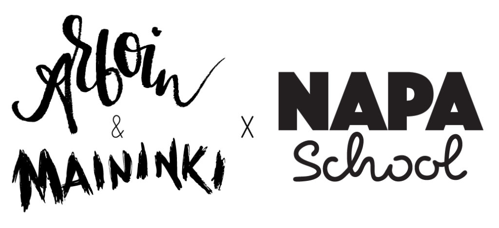 arboin maininki kässäkerho x napa school logo